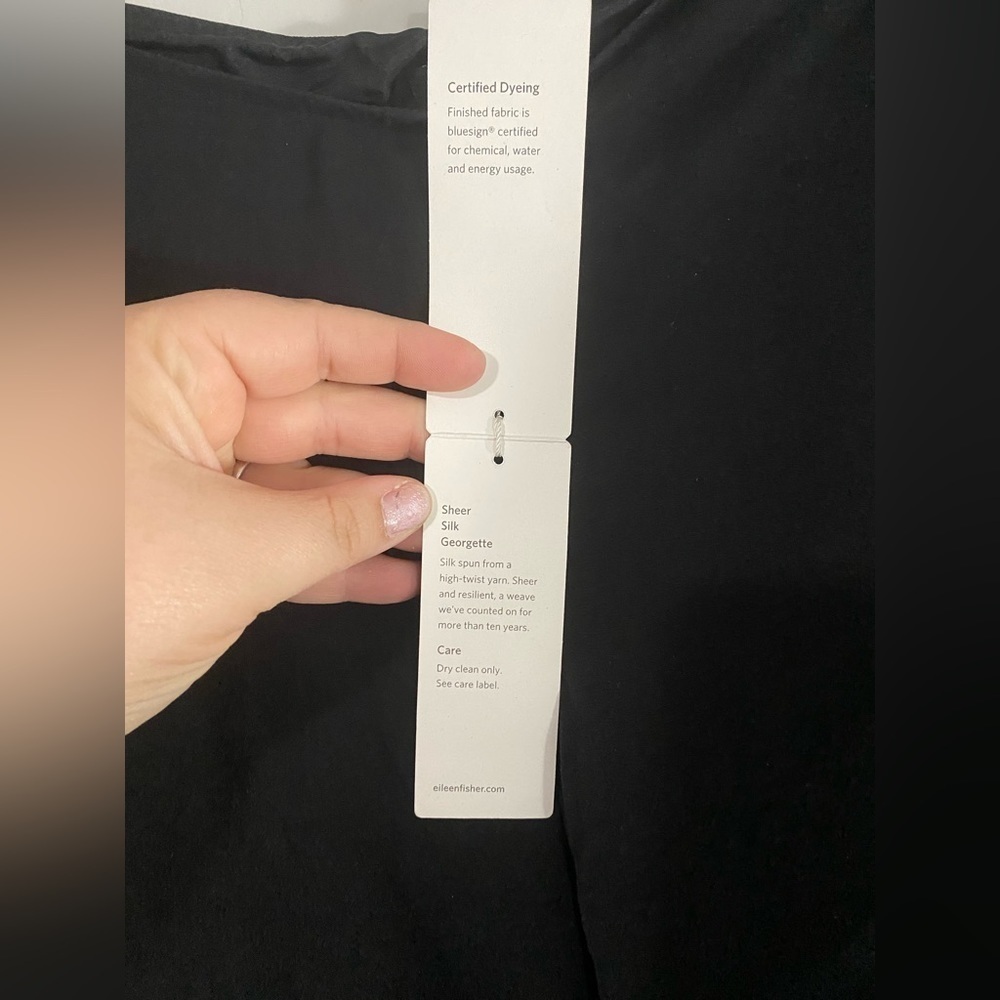 Eileen Fisher - Black Silk Pleated Skirt - Picture 10 of 13